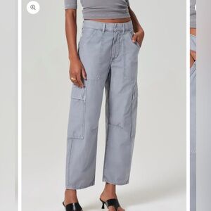 NEW CITIZENS OF HUMANITY marcelle low slung easy cargo pants in hematite NWT